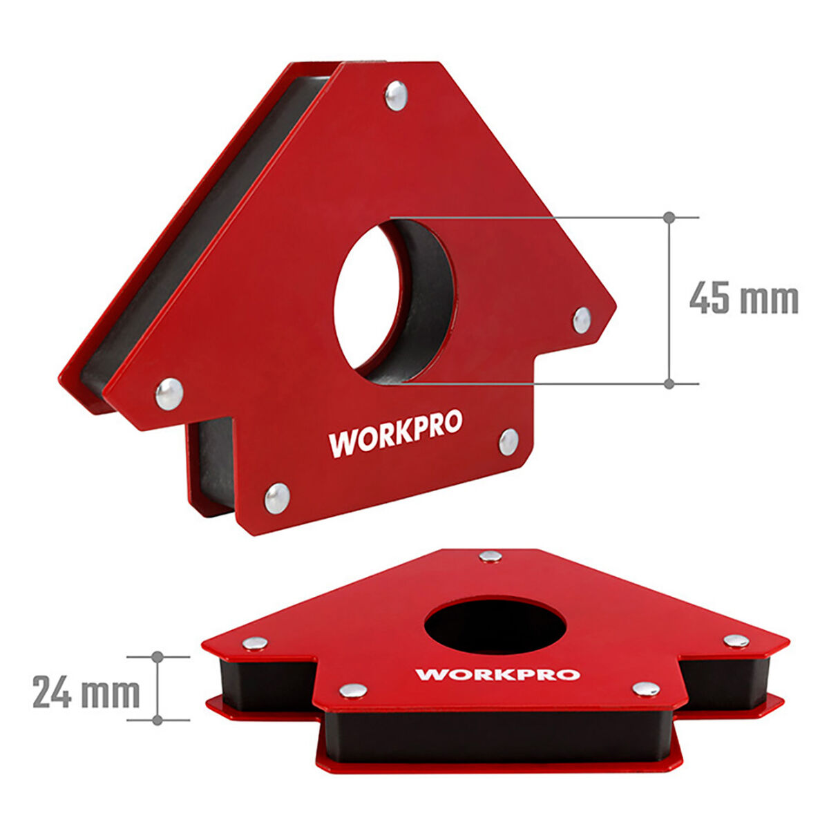 Magneetiline keevitusnurk Workpro 5" 12,5 cm